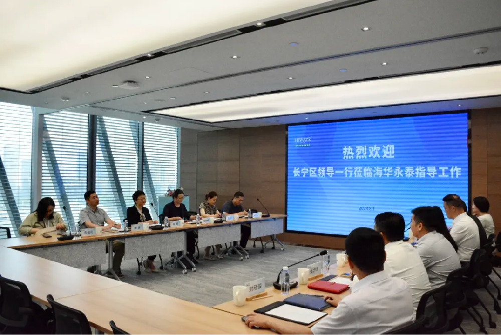 长宁区副区长陈颖一行莅临海华永泰调研指导